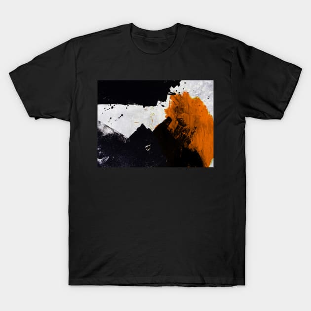 Minimal Orange on Black T-Shirt by DigitalSolo